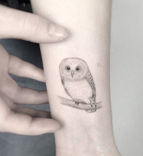 Tattoo Klein, Miniature Tattoos, Animal Tattoos For Women, Cute Animal Tattoos, Vogel Tattoo, Small Matching Tattoos, Small Chest Tattoos, Brown Owl, Tattoo Zeichnungen