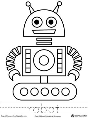 **FREE** Robot Coloring Page and Word Tracing Worksheet. Does your child like robots? This is a fun robot coloring page with the bonus of tracing the word robot. Robots Preschool, Robot Coloring Pages, Early Childhood Art, Robot Coloring, Robot Activity, Word Tracing, Maker Fun Factory, Robot Craft, Robot Birthday Party