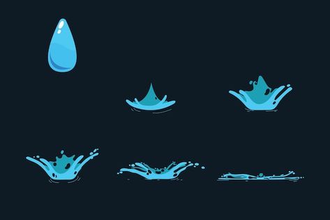 Free vector organic flat element animati... | Free Vector #Freepik #freevector #sprite-sheets #animation-frames #animation-sprite #sprites Water Drop Animation, Element Animation, Animation Frames, Mouth Animation, Kawaii Girl Drawings, Animation Tips, Senior Thesis, Adobe Animate, Animation Stop Motion