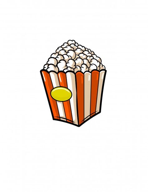 Palomitas de maiz Vector Premium | Premium Vector #Freepik #vector #comida #papel #caja #dibujos-animados Popcorn Tattoo, Cinema Art, Nachos, Wallpaper Aesthetic, Paloma, Popcorn, Premium Vector, Art