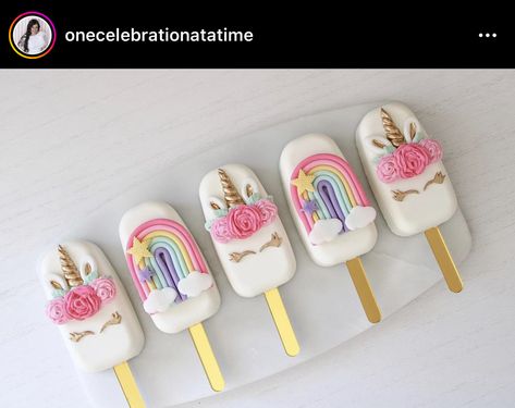 Unicorn Cake Popsicles, Unicorn Cakesicles Ideas, Rainbow Cakesicles, Unicorn Cakesicles, Unicorn Pops, Rainbow Cake Pops, Unicorn Cake Pops, Popsicles Cake, Brownie Treats