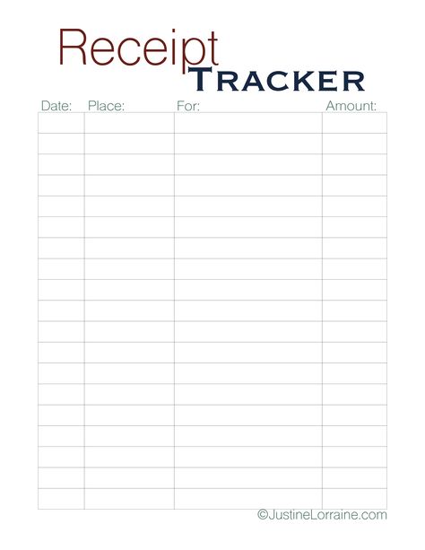 Receipt Tracker Printable: How to Keep Track of Spending - justinelorraine.com Keeping Track Of Money, Keep Track Of Spending, Receipt Organization Ideas, Receipt Tracker, Spending Tracker Printable, Rent Receipt, Free Receipt Template, Shopping Planner, Business Binders