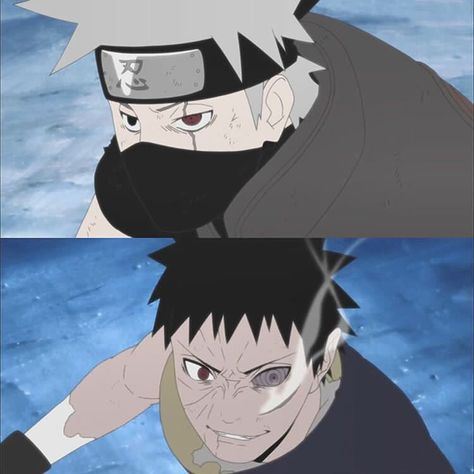 Kakashi vs Obito || Naruto Shippuden Kakashi Vs Obito, Volleyball Haikyuu, Team Minato, Kakashi And Obito, Naruto Sharingan, Tobi Obito, Arte Ninja, Naruto Vs, Chest Tattoo Men