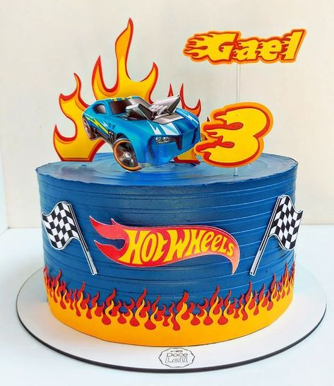 Bolo Hot Wheels Chantilly, Bolo Hot Wheels, 5 Birthday, Hot Weels, Small Cake, 5th Birthday, Baby Shower, Cake, Birthday