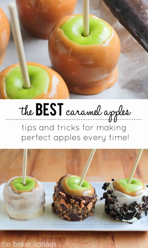 The Baker Upstairs: the best caramel apples Best Caramel Apples, Homemade Caramel Recipes, Caramel Apples Recipe, Caramel Apples Easy, Caramel Recipe, Caramel Bits, Caramel Recipes, Homemade Caramel, Caramel Apple