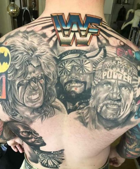 “I just want a tattoo of the most important people in my life”  Tattoo artis Wwe Tattoos Ideas, Wwe Tattoos, My Life Tattoo, Wrestling Tattoos, Macho Man Randy Savage, Ultimate Warrior, Important People, Tattoos Ideas, 4 Life