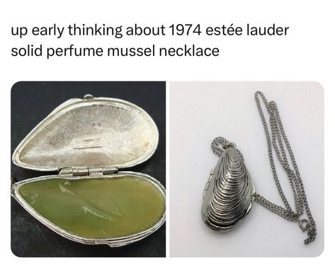 Estee Lauder Aesthetic, Perfume Necklace, 1970s Jewelry, Mazzy Star, Jewelry Aesthetic, Solid Perfume, Estée Lauder, Funky Jewelry, Dream Jewelry