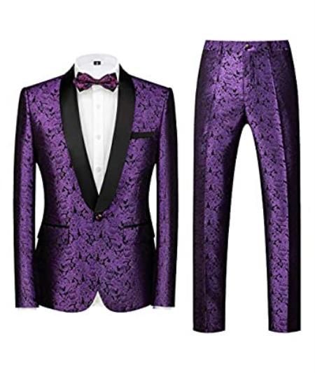 Tuxedo Suit For Men, Mens Casual Suits, Prom Tuxedo, Boutique Business, Purple Suits, Slim Fit Blazer, Party Suits, Slim Fit Blazers, Tuxedo Suit