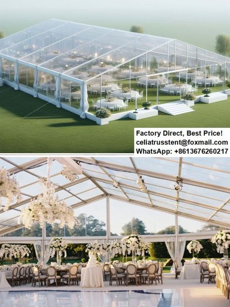 Large luxury wedding marquee tent with glass sidewalls for 350 people. #AluminumTent  #MarqueeTent  #Tent  #Marquee  #EventTent  #CateringTent #WeddingTent  #WeddingPartyTent  #BigTent #TentSetUp #TentDesign #MarqueeDesign  #TentFactory  #TentPrice #TentSize #ClearTent #ClearMarquee  #TentSupplier  #EventManagement  #Canopy  #Carpa #ClearCanopy  #Croatia  #CroatiaMarquee #CroatiaEvent #CroatiaTent Wedding Tent Layout, Tent Booth, Bridal Suite Decor, Marquee Tent, Suite Decor, Tent Event, Clear Tent, Wedding Marquee, Tent Set Up