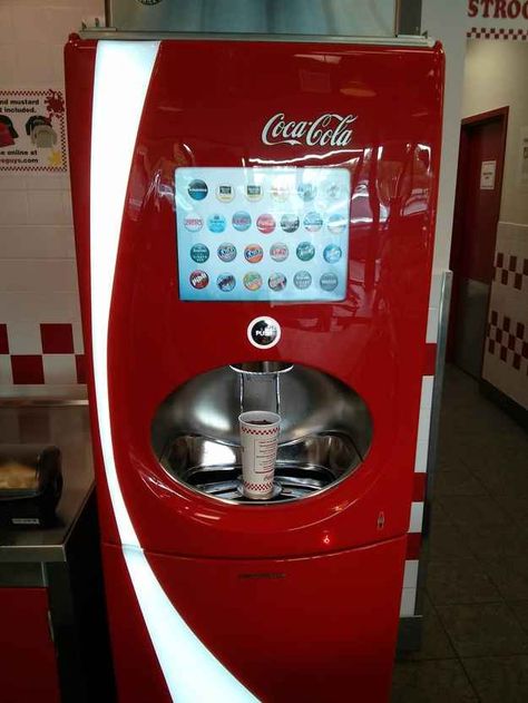 Don’t forget the automated soda mixer! Soda Machine In House, Cinema Rooms, Drink Machine, Lottery Strategy, Coke Machine, Lottery Win, Cinema Decor, Won The Lottery, Soda Machines