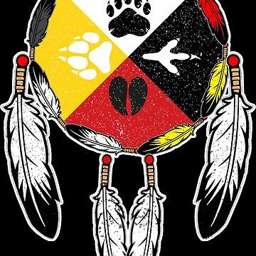 Native American Art Pattern, Native American Medicine Wheel, Native American Medicine, Animal Paws, Native American Spirituality, Spiritual Animal, Wheel Art, Wheel Design, Medicine Wheel