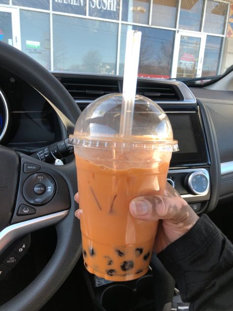 Boba Drinks Aesthetic, Thai Tea Boba, Thai Milk Tea Boba Aesthetic, Japanese Boba Tea Aesthetic, Tealive Bubble Tea Aesthetic, Boba Drink, Thai Tea, Korean Aesthetic, Sweet Drinks