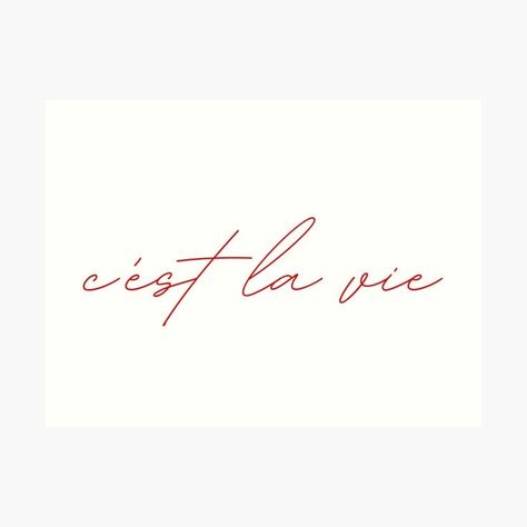 French Tattoo Ideas Words, Cest La Vie Tattoo, French Tattoo Ideas, La Vie Tattoo, Tatu Ideas, French Word Tattoos, Emma Tattoo, Always Tattoo, Tiny Tattoos For Women