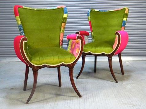 . Green Chairs, Funky Chairs, Upholstery Ideas, Chair Collection, Art Chair, Funky Furniture, Cool Chairs, Colorful Furniture, Take A Seat