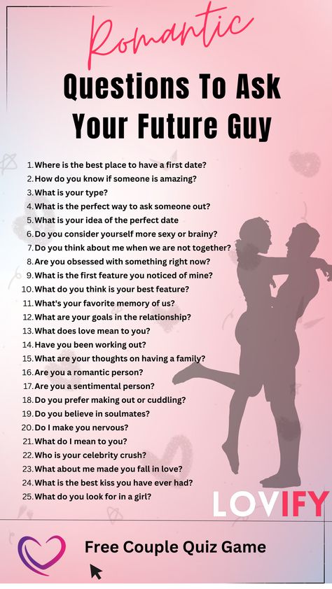 🚀 Unlock the Mysteries of Tomorrow's Love Story! 💑 Dive into the future with these Questions to Ask Your Future Guy. 🌌 From dreams to ambitions, spark the journey of a lifetime. #FutureLoveQueries #DreamTogether #HeartFutures 💖🔮 Fun Couple Questions, Fun Relationship Questions, Couple Quiz, Good Truth Or Dares, Boyfriend Questions, Text Conversation Starters, Music Suggestions Instagram Story, Couple Game, Bossbabe Quotes Motivation