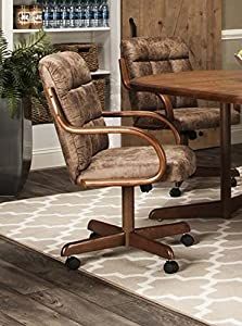 Caster Chair Company Bernard Swivel Tilt Caster Dining Arm Chair in Rawhide Microsuede (1 Chair) Caster Chairs, Chairs Armchairs, Dining Arm Chair, Caster, Indoor Furniture, Arm Chair, Oak Wood, Dining Chair, Home Kitchens