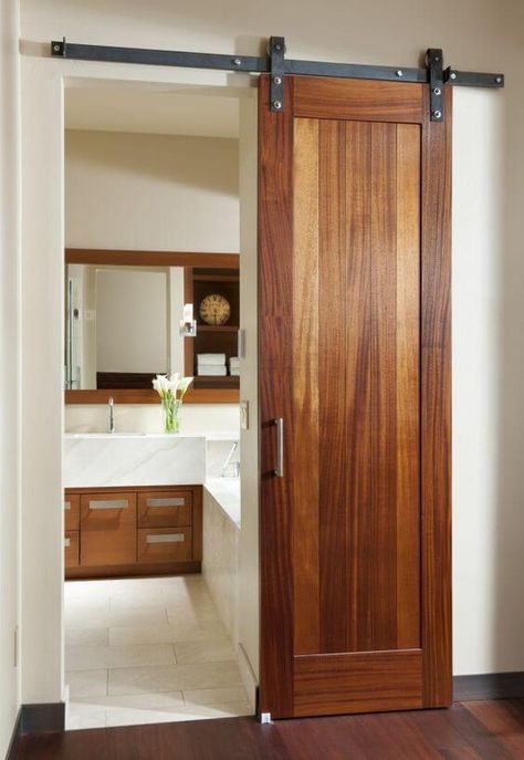 Bathroom Doors Modern, Small Closet Door Ideas, Bedroom Closet Doors, Closet Small Bedroom, Home Engineering, Modern Sliding Doors, Sliding Door Design, Laundry Room Diy, Sliding Doors Interior