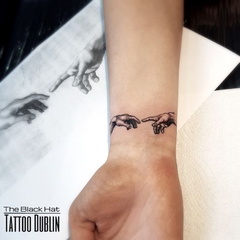 Michelangelo Tattoo, Inner Wrist Tattoos, Tattoo Dublin, Italy Tattoo, Small Tattoos With Meaning, Custom Tattoo Design, Hand Tattoo, Popular Tattoos, Custom Tattoo