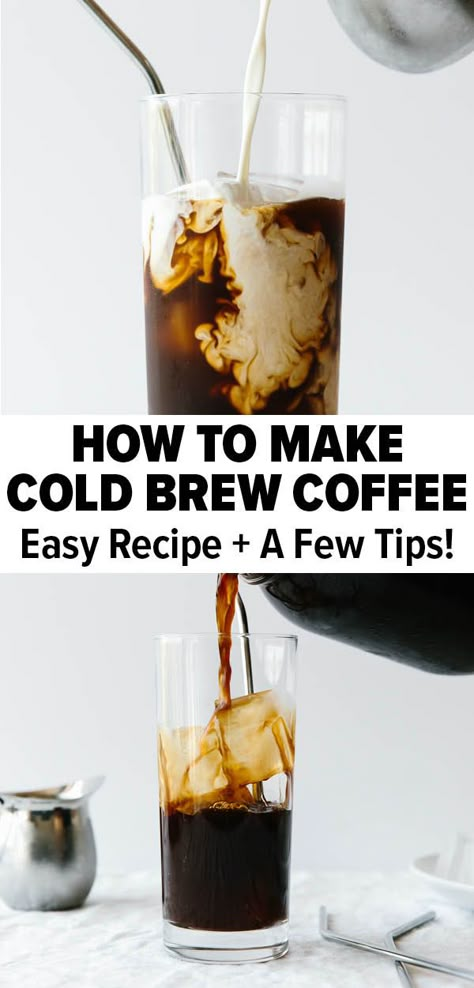 Cold brew coffee is amazingly simple to make at home. Watch how I make it with this easy recipe! I guarantee you'll never buy store-bought again. #coldbrewcoffee #howtomakecoldbrewcoffee #coffee Cold Brew Coffee Ratio, Coffee Ratio, Diy Cold Brew Coffee, Brew Coffee Recipe, Best Cold Brew Coffee, Make Cold Brew, Cold Brew Coffee Recipe, Cold Brew Coffee Concentrate, Cold Brew Recipe