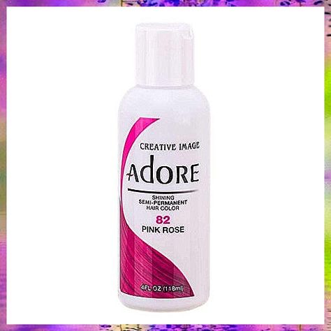 RINSE OUT SEMI-PERMANENT HAIR COLOUR RAGING PINK ROSE (82) 118ML by Adore Adore Semi Permanent Hair Color, Pink Hair Dye, Semi Permanent Hair Color, Permanent Hair Color, Fall Hair Colors, Semi Permanent, Hair Colour, Hair Dye, Beauty Supply