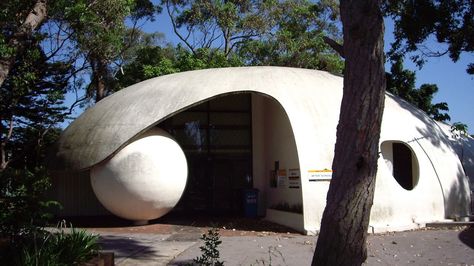 The Binishell - Dr Dante Bini, 1964 Eco Village, Shell Structure, Round Building, Dome Home, Concrete Home, Concrete Building, Dome House, Geodesic Dome, Structure Architecture