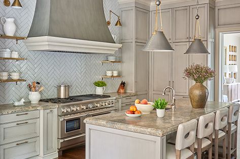 Black And Cream Kitchen, Black Iron Chandelier, Phoebe Howard, Celebrity Kitchens, Southern Traditional, Florida Style, Iron Chandeliers, Hanging Fixture, Moroccan Tile