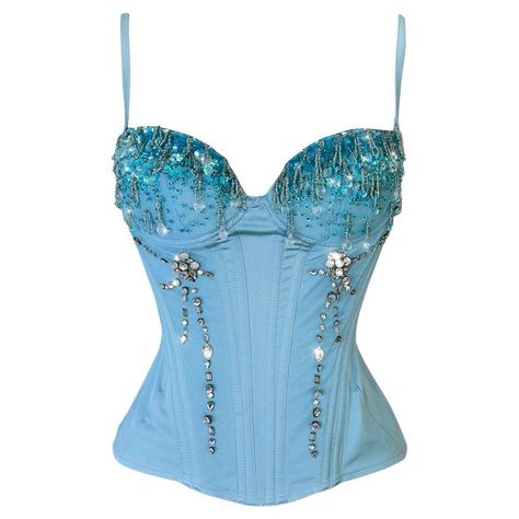 Check out this item from 1stdibs! MUGLER Crystal Teardrop Corset Top Rhinestone Corsage: https://www.1stdibs.com/id-v_24264692 Mugler Crystal, Mugler Spring 1997 Couture, Sirens Fashion, Corset Fashion Outfits, Velvet Bustier, Dramatic Sleeves, Feminine Elegance, Hot Pink Tops, Brown Floral Print