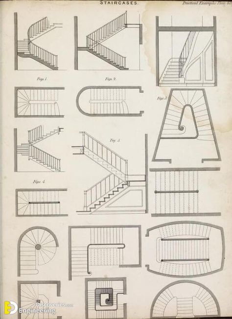 Creative Modern Staircase Design Ideas And Details - Engineering Discoveries Strength Of Materials, Floor Plan Symbols, Architecture Symbols, Architecture Blueprints, Carpentry And Joinery, Architecture Drawing Plan, Interior Architecture Drawing, Plans Architecture, Interior Design Drawings