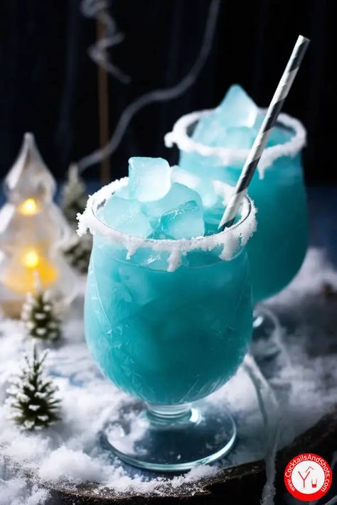 How to make the Jack Frost cocktail recipe with Vodka, Blue Curacao, Cream of Coconuts, Pineapple Juic, Shredded Coconu and Honey Jack Frost Drink, Jack Frost Cocktail, Jake Frost, Vodka Blue, Vodka Cocktails Recipes, Cocktail Drink, Blue Cocktails, Vodka Drinks, Cocktail Ingredients