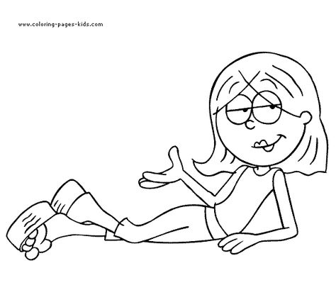 Lizzie McGuire chilling out color page Cartoon Characters Coloring Pages, Character Outline, Pencil Drawings Of Girls, Kids Cartoon Characters, Printable Coloring Pages For Kids, Black Girls With Tattoos, Simple Canvas Paintings, Coloring Pages For Boys, Lizzie Mcguire