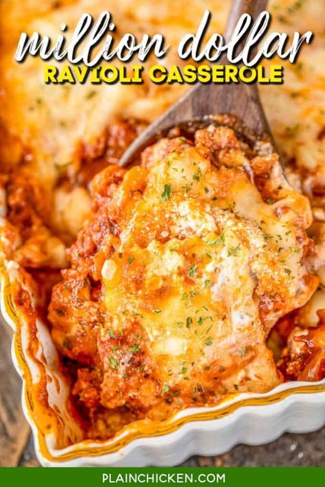 What Can I Make With Leftover Spaghetti Sauce, Million Dollar Ravioli, Best Garlic Bread Recipe, Casserole Pasta, Mozzarella Bake, Ravioli Casserole, Ravioli Pasta, Lasagna Casserole, Ravioli Bake