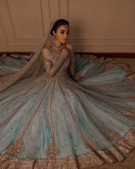 Afghan Wedding Dress, Desi Wedding Dresses, Asian Wedding Dress, Asian Bridal Dresses, Bridal Dresses Pakistan, Pakistani Wedding Outfits, Afghan Dresses, Blue Wedding Dresses, Asian Bridal