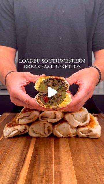 Tom Walsh on Instagram: "Loaded Southwestern Breakfast Burrito

Frozen Burrito Meal Prep Series,
Episode 8 of 9

Per Burrito (Makes 11)
520 Calories
43g Protein
43g Carbs
19g Fat

In this series - I’m showing you how to bulk prep high protein frozen burritos just like I do. The goal is to make a wide variety of flavor profiles, some familiar burrito flavors and a few fusion flavors, so that you never get bored when meal time rolls around

Every recipe is high protein, low calorie and insanely delicious - the Stealth Health way 🫡

Pepper Mixture:
2 onions
2 poblanos
2 bell peppers 
16oz Hatch green chiles

8 Extra Lean Chicken Sausages*

Lean Ground Breakfast Sausage:
1 lb 93% beef or turkey
2 tsp coarse salt
1 teaspoon garlic powder
1 teaspoon chili powder
1/2 teaspoon rubbed sage
1/2 tea Breakfast Burritos Frozen High Protein, High Protein Freezer Burritos, Meal Prep Burritos, Make Ahead Breakfast Burritos High Protein, High Protein Low Carb Breakfast Burrito, Breakfast Burrito, Macro Friendly Breakfast Burritos, Health Food Breakfast, Southwest Breakfast Burrito