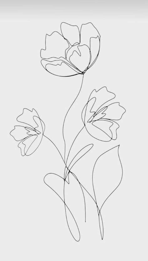 Abstract Flower Tattoos, Tatoo Inspiration, Tattoo Posters, Line Art Flowers, Self Love Tattoo, Poppies Tattoo, Picasso Art, Free Motion Embroidery, Abstract Art Painting Diy