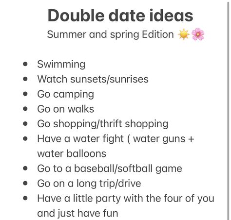 Dates To Go On, Places To Go On A Date, Double Date Ideas For Teens, Double Date Ideas, Dates Ideas, Double Dates, Fingers Crossed, Water Balloons