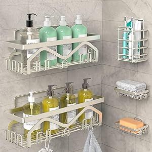 Rust Bathroom, Bathroom Shower Shelves, Bathroom Shower Organization, Shower Caddies, Shower Organizer, Bath Caddies, Shower Rack, Tool Room, Shower Storage