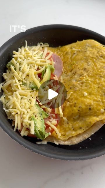 Sarah Pound on Instagram: "EGG TORTILLA BREAKFAST WRAP
 
Serves 1

Ingredients:
1 medium/large tortilla
2-3 eggs, lightly whisked
Sea salt & cracked black pepper 
2-3 slices ham
1/2 tomato, sliced
1/4 avocado, sliced
1/4 cup tasty, mozzarella or cheddar cheese, shredded

Method:

1. Place a large frying pan (one that is about the size of the tortilla) onto medium heat. Season the eggs with salt and pepper. Add the whisked eggs and spread them out so they fill the frying pan. Leave them to cook for 3-4 minutes. Place the tortilla on top of the eggs, then flip the tortilla over with a spatula, so that the egg is facing up.

2. Add slices of ham, tomato and avocado to the left side of the tortilla. Then sprinkle over the grated cheese. Fold the right half of the tortilla over so it sits on to Egg Tortilla Breakfast, Tortilla Breakfast Wrap, Tortilla Breakfast, Egg Tortilla, Breakfast Wrap, How To Make Tortillas, Pita Sandwiches, Brunch Eggs, Keto Tortillas