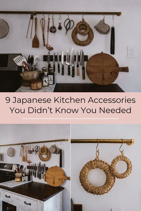 Minimalist Japanese Kitchen, Japan Aesthetic Home Decor, Korean Kitchen Organization, Japanese Kitchen Appliances, Japanese Kitchen Inspiration, Asian Kitchen Organization, Japanese Kitchen Essentials, Japanese Kitchen Accessories, Asian Kitchen Design Small Spaces