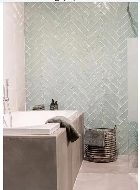 Greige Bathroom, Herringbone Tile Bathroom, Taupe Bathroom, Tile Accent Wall, Toilet Decor, Chevron Bathroom, Chevron Tile, Serene Bathroom, Bathroom Design Inspiration