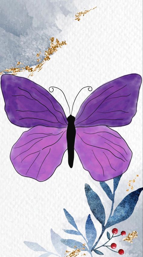 #butterfly #art #drawing #purple Purple Butterfly Background, Butterfly Drawing Purple, Purple Butterfly Printable, Purple Background With Butterflies, Purple Watercolor Butterfly, Fly Drawing, Butterfly Drawing, Purple Butterfly, Easy Drawings