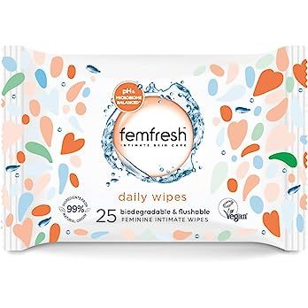 Flushable Wipes, Intimate Wash, Cleansing Wipes, Wet Wipes, Feminine Hygiene, Aloe Vera Extract, Ph Balance, Flower Extract, Vegan Friendly