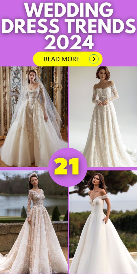 2024 Wedding Dress Trends: 21 Ideas to Steer Your Bridal Choice Romantic Winter Wedding Dress, 2024 Wedding Gown Trends, Trendy Wedding Dress 2024, Bride Dresses 2024, Bridal Dresses 2024 Trends, Trending Wedding Dresses 2024, Newest Wedding Trends, Latest Wedding Gowns Bridal Collection, Bridal Gowns 2024