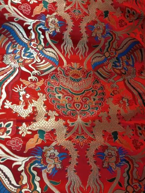 Silk Tapestry, Chinese Fabric, Chinese Aesthetic, Chinese Pattern, Chinese Silk, Dragon Pattern, Net Fabric, Chinese Patterns, Ancient China