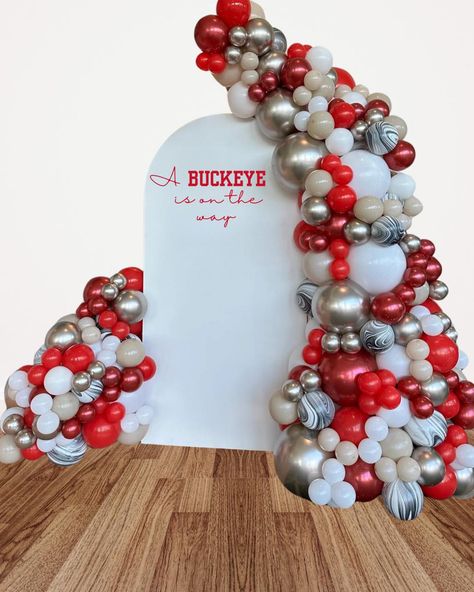 Throwing a Buckeye baby shower because apparently, the obsession with Ohio State starts in the womb. Because if they’re not chanting O-H-I-O by age two, are we even parenting right?🏈🎯 #BuckeyeBaeBox #BornToBeABuckeye #ohiostate #ohiostatefootball #osufootball #gobucks #ohiostateuniversity Ohio State Party Decorations, Ohio State Party, Buckeye Baby, Football Wedding, Football Baby Shower, Osu Football, Ohio State Buckeyes Football, Buckeyes Football, The Obsession