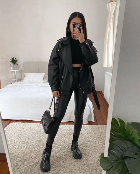 All Posts • Instagram Autumn Going Out Outfits Night, Leather Leggings Outfit Night Going Out, Leather Pants Outfit Night Going Out, Leather Leggings Outfit Night, What To Wear With Leather Leggings, Leather Pants Outfit Going Out, Leather Pants Outfit Night, Leggins Outfit, Workout Leggings Outfit