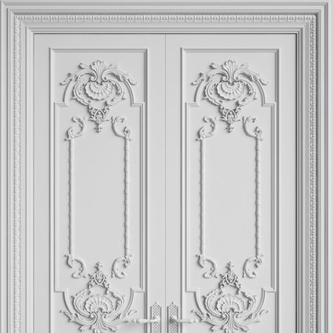 Classic Interior Walls 3D model | CGTrader Wall Molding Living Room, Bridal Shop Ideas, Wall Frame Design, Gothic Living Room, Wainscoting Ideas, Art Deco Curtains, Baroque Decor, Wall Paneling Diy, Furniture Appliques