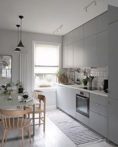 Minimalist Grey Kitchen, Floor To Ceiling Cupboards, Shelves Ikea, Ikea Kitchens, Scandi Kitchen, Bathroom Units, Floor To Ceiling, Grey Kitchen, Ikea Kitchen