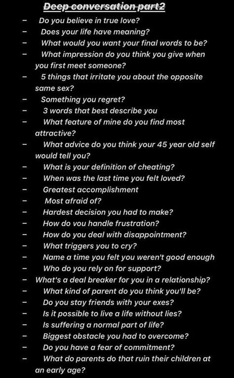 Deep Conversation Starters For Crush, Deep Conversation For Couples, Topics To Write About Journals Ideas, Cute Things To Talk About With Boyfriend, Cute Mood Pics With Bae, Deep Convo Starters For Couples, Big Questions To Ask, Let’s Get Deep Questions Game, Games To Play On Ft With Bf