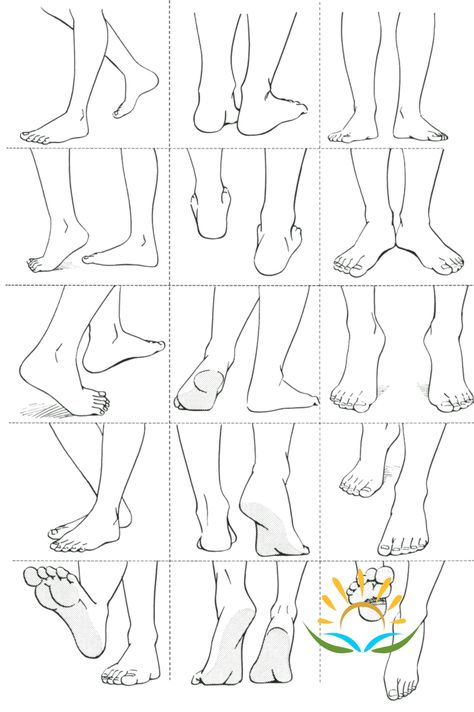 Chibi Feet Drawing Reference, Feet Reference Anatomy, Feet Reference Drawing Squat, Feet Drawing, Back Drawing, Human Figure Sketches, Children Sketch, Drawing Tutorial Face, Drawing Examples