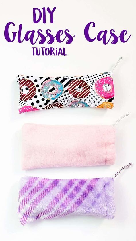 Fleece Sewing Projects, Diy Glasses, Fleece Projects, Diy Baby Headbands, Sewing Fleece, Glasses Cases, Beginner Sewing Projects Easy, Crafty Moms, Leftover Fabric